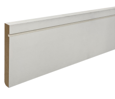 Dual Profile Square Grooved 2 & Rounded One Edge 9mm Skirting